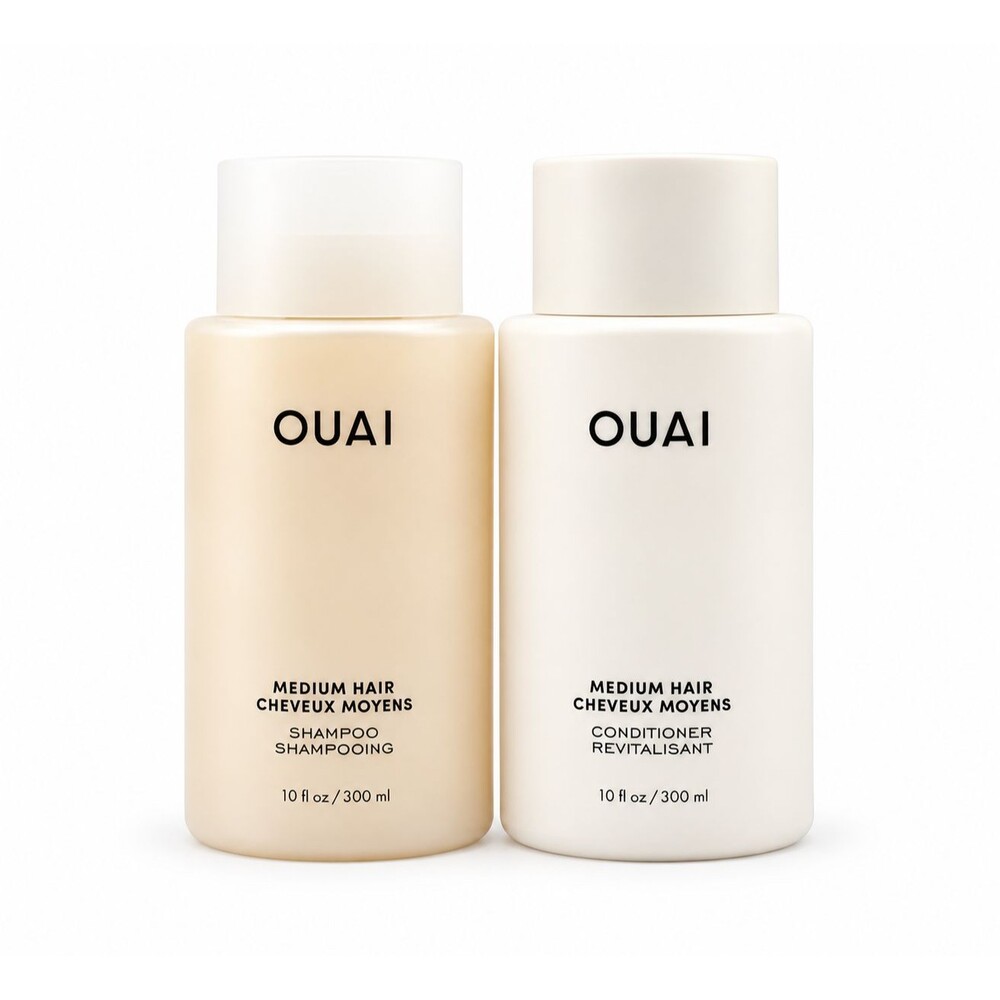 OUAI Medium Hair Shampoo + Conditioner Set 10 oz / 300 mL Each NEW